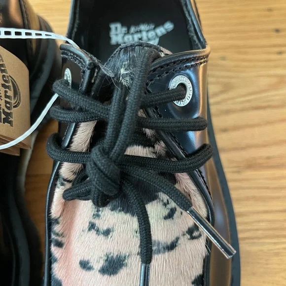 NEW Dr. Martens Zeffir 3i Bex Buttero Hair On Black Leather Men Size 9/Womens 10 - Picture 7 of 9